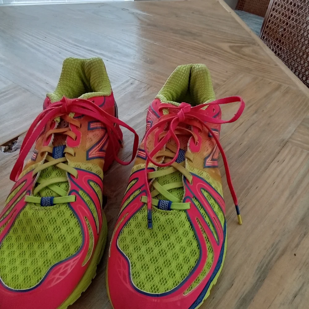 New Balance Barringer 890 Green & Pink Neon Running Shoes Size 7